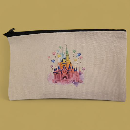 Castle Inspired Canvas Zip Bag