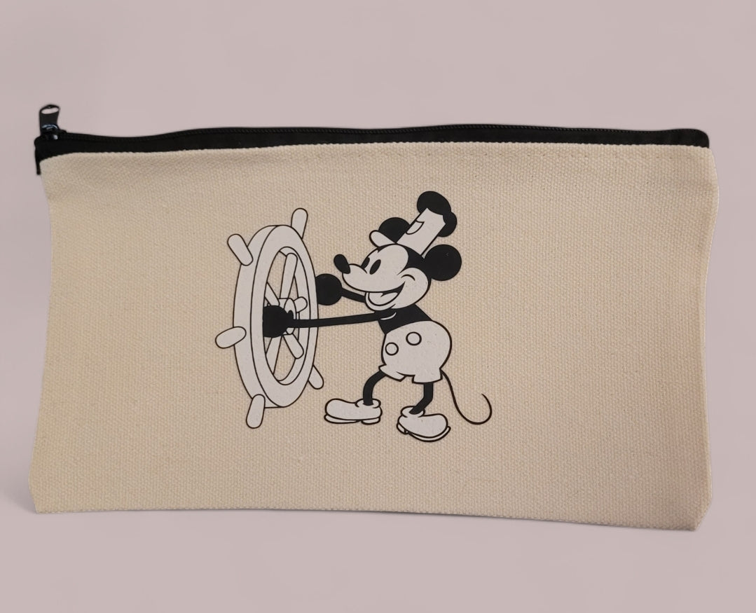 Steamboat Willie Inspired Zip Bag